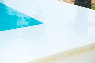 Picture of a swimming pool by the sea