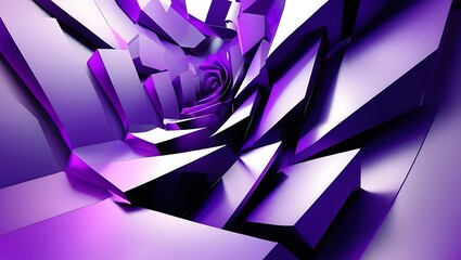 Abstract 3D Purple Geometric Background with Layered Rectangles and Depth Effect