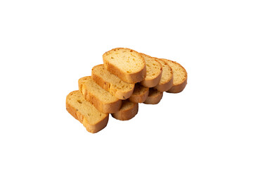Toast Stacked in a Pyramid Shape on a Transparent PNG Background