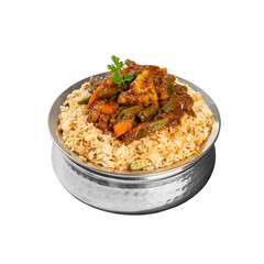 Vegetable Pulao with Small Grain Rice on a Transparent PNG Background