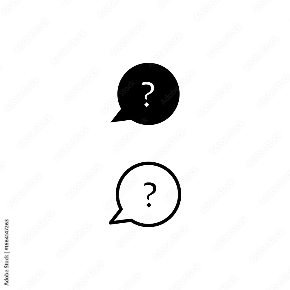 Poster doubts button icon isolated flat trendy style illustration for web and app..eps