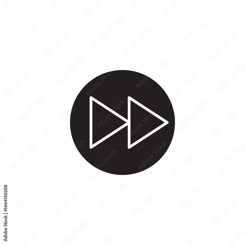 Poster fast forward icon isolated flat trendy style illustration for web and app..eps