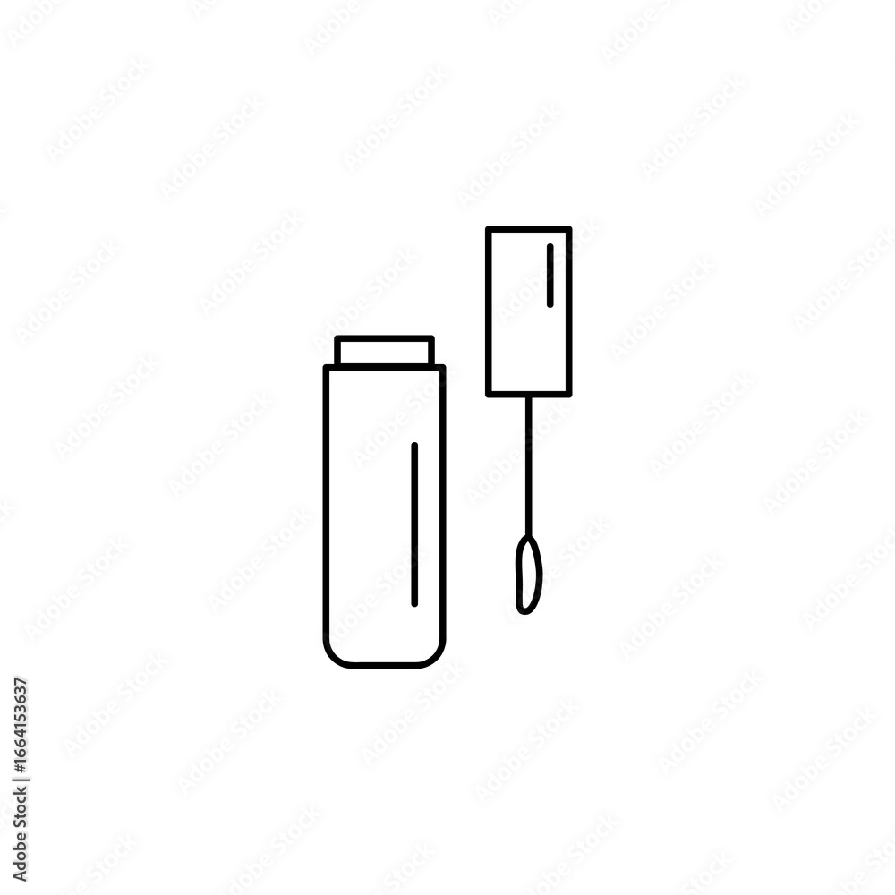 Aufkleber lip gloss icon isolated flat vector in outline vector illustration for web and app..eps