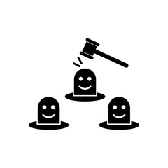 Mole Game Whack icon Isolated flat vector simple illustration for web and app..eps