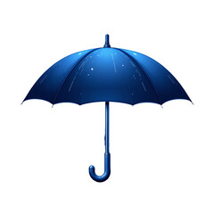 Rainy day essentials blue umbrella illustration digital art graphic design modern creative concept