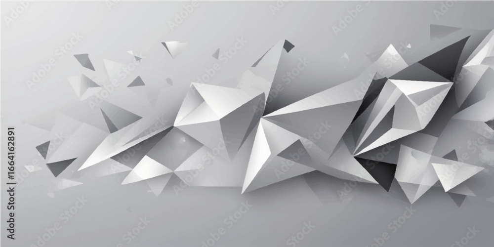 Poster abstract origami paper background with geometric shapes and 3 d design elements