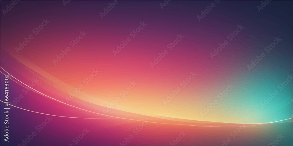 Poster abstract colourful vector background with flowing waves and bright digital patterns