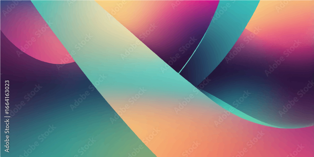 Poster abstract colourful vector background with geometric shapes and bright rainbow colours