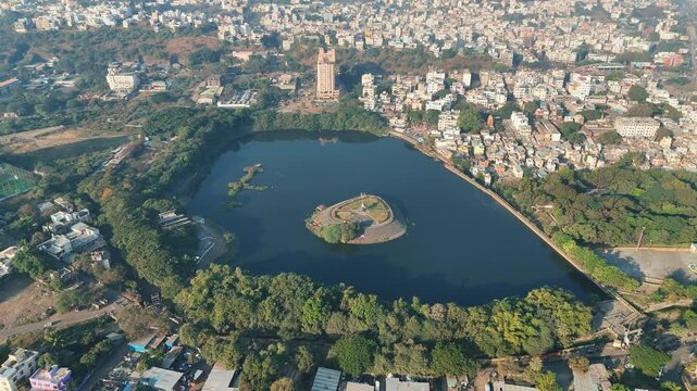 4K Drone Shots of Pune City, India &ndash; Beautiful Aerial View of Skyline, High-Rise Buildings, Urban Landscape, Roads, and Cityscape | Perfect Stock Footage for Films and Travel Videos