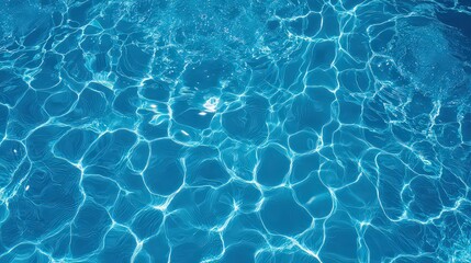 Fototapeta premium Blue Swimming Pool Water Surface Texture