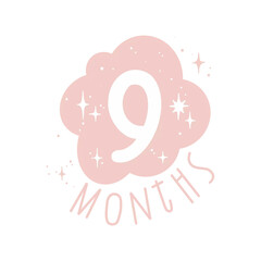 sign sticker illustration celebertion or party vector