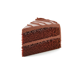 Cake slice isolated on white background.