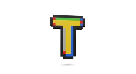 Obraz premium letter T