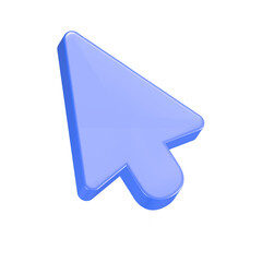 3D blue arrow icon, a sign of direction for business and web design