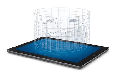 Tablet with abstract design