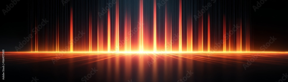 Poster a mesmerizing abstract visualization of glowing energy lines and luminous light trails moving dynami
