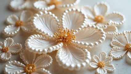 Fototapeta premium Pearl Flower Art Close up