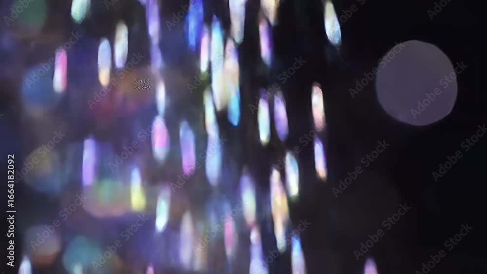 Poster ethereal cascade of multicolored light particles and shimmering bokeh creating a dreamlike abstract 