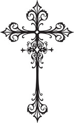 Elegant Ornamental Christian Cross Design