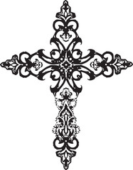 Elegant Ornamental Christian Cross Design