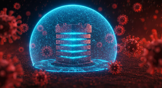 Cybersecurity Shield Protecting Data in a Pandemic World