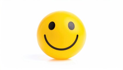Fototapeta premium Bright Yellow Smiley Face Ball for Joy and Positivity Representation