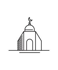 mosque icon, vector best line icon.