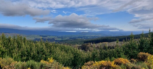 mountain landscape with blue sky