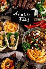 Arabic Cuisine: Middle Eastern traditional lunch or dinner.