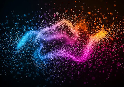 Abstract swirling particle design