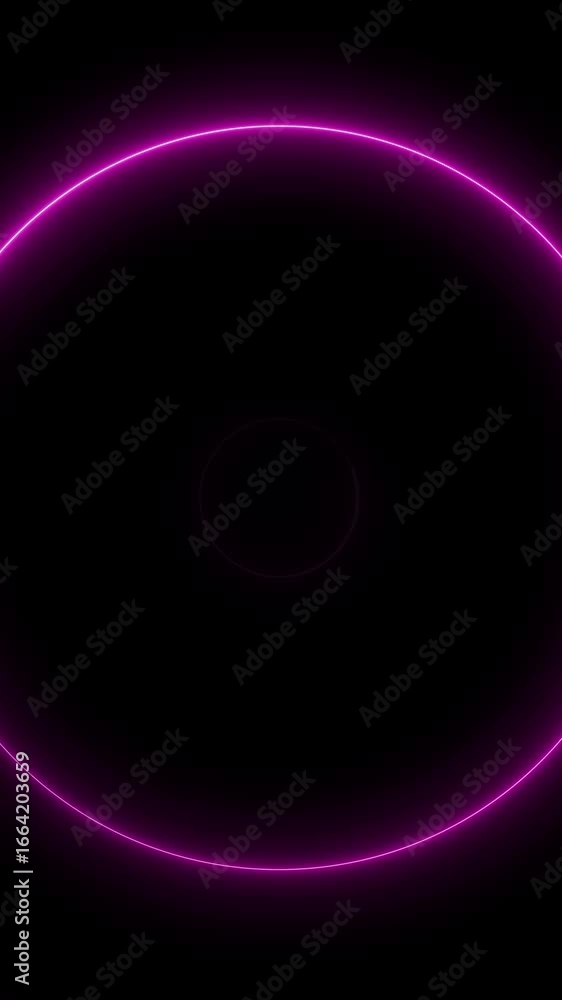 Aufkleber animated glowing neon circle on a black background abstract technological design. glowing neon circl