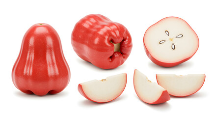 Fototapeta premium Rose Apples Isolated on White Background
