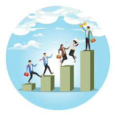 Team growth concept, growing business success.