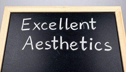 Chalkboard message aesthetics, close-up view