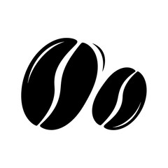 Obraz premium Elegant vector illustration of two dark coffee beans, symbolizing rich aroma and flavor for a perfect brew, essential for cafe branding, beverage concepts, and morning rituals