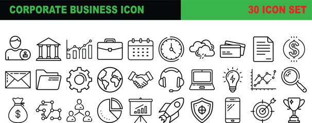 set of corporate icons