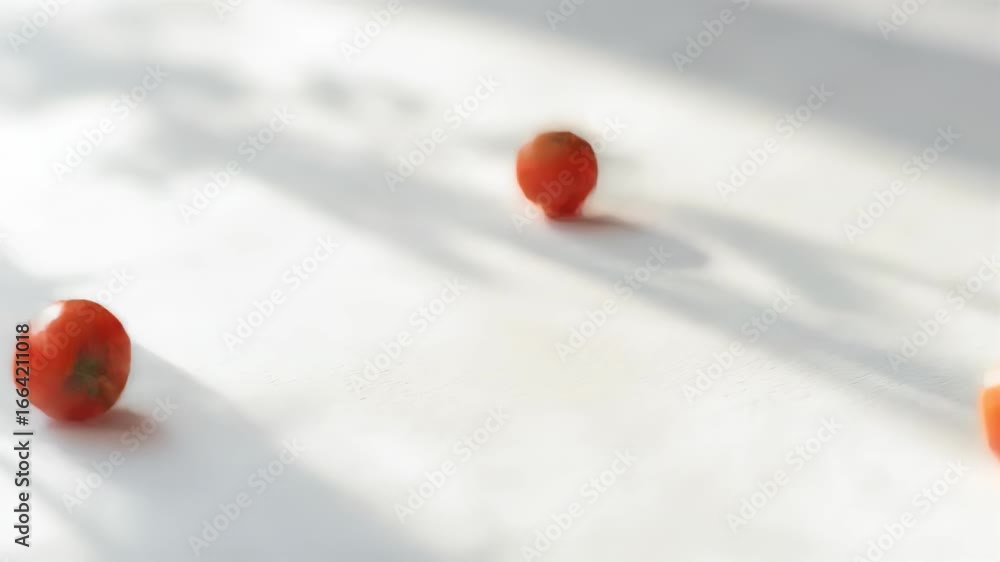 Aufkleber sunlit array of small red tomatoes creates a vibrant culinary backdrop