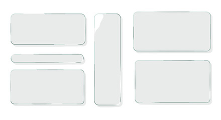 Modern minimalist glass panels collection for ui and web design