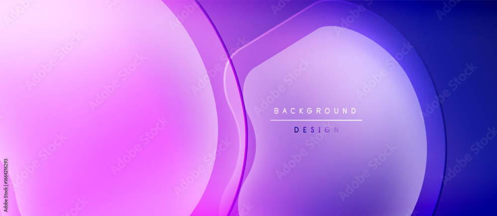 Poster abstract purple background. overlapping shapes create dynamic visual effect. modern design suitable 
