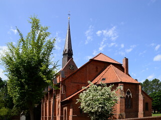 Historical Michaelis Church in the Village Heemsen, Lower Saxony