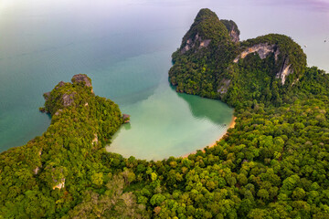 Aerial view of Koh Yao Noi island in Thailand