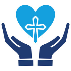 Faith Flat Blue Icon
