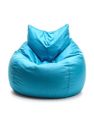 Bright blue beanbag chair