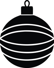 christmas ball iconsilhouette vector illustration