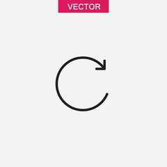 Reset icon Thin line illustration on white background..eps