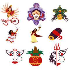 Durgapuja vector set 09
