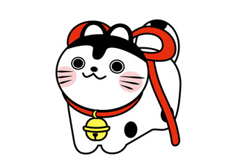 丸くて可愛い犬張子のイラスト