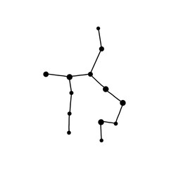 sun moon star and hand illustration