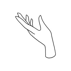 sun moon star and hand illustration