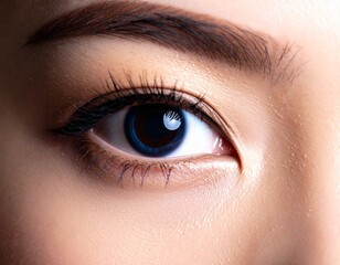 Fototapeta premium Generated image 若い女性の瞳のクローズアップ